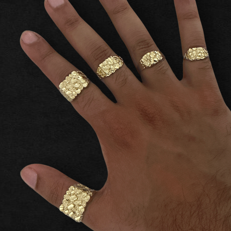 10K Gold Nugget Ring – ICEBYAK - Main Image