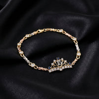 10K Gold Quinceanera Bracelet Blue Stones