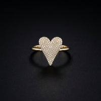 10K Gold Diamond Heart Ring 0.50 CTW