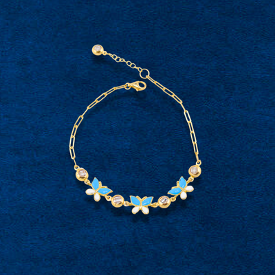 10K Butterfly Bracelet