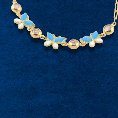 10K Butterfly Bracelet