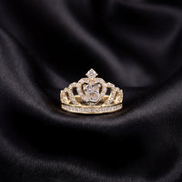 Real 14K Gold Quinceañera Crown Ring