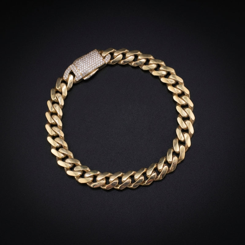 Real 10K Gold Royal Miami Cuban Bracelet