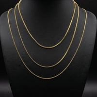 Cadena Franco de oro de 10K auténtico de 1.5mm