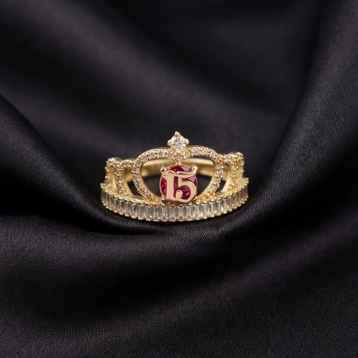 Real 14K Gold Quinceañera Ring