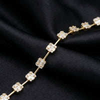Pulsera de oro de 18 quilates con diamantes de 2.55 CTW