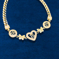 Pulsera de quinceañera de oro de 10K real