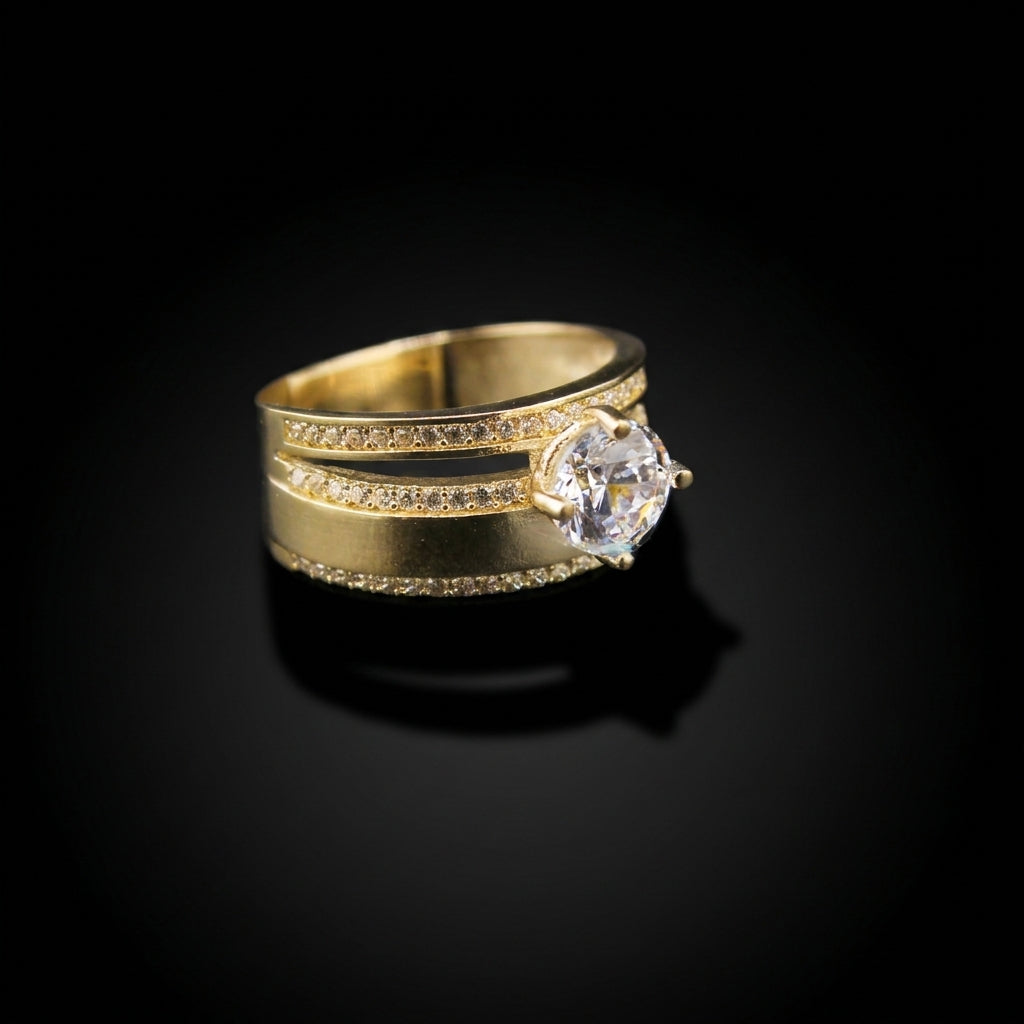 14K Gold Ring CZ