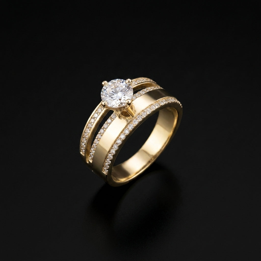 14K Gold Ring CZ