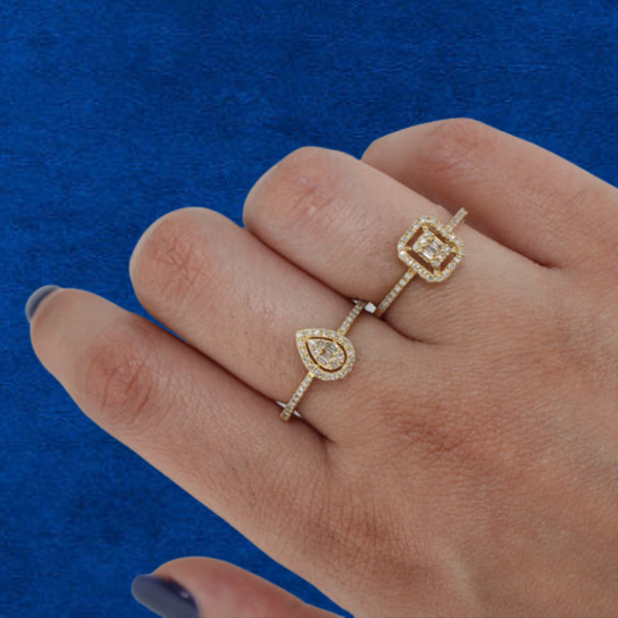 14k Diamond Engagements Ring