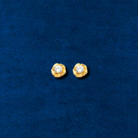 Pendientes de oro rosa de 14K auténtico