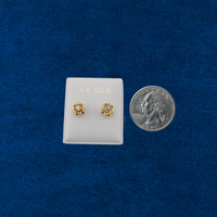 Pendientes de oro rosa de 14K auténtico