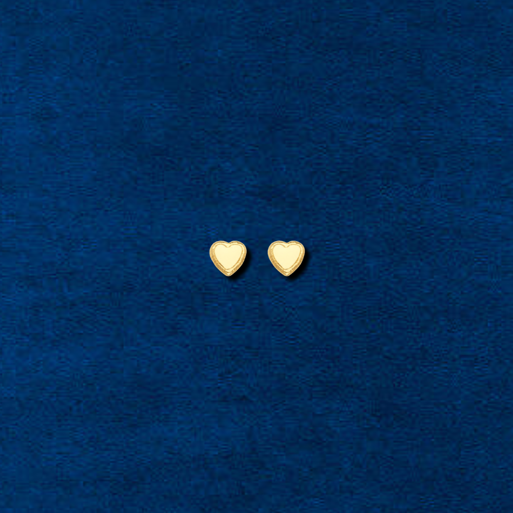 14K Heart Studs