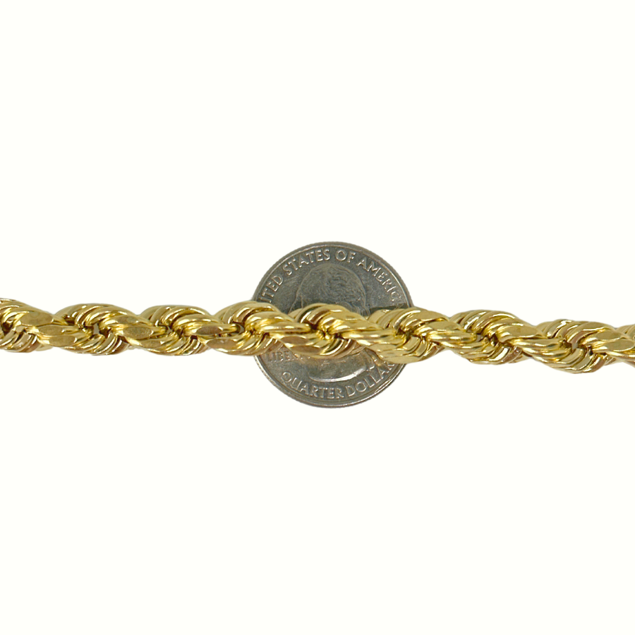 10K Rope Bracelet 8MM