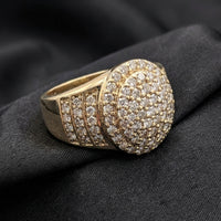 10K Diamond Mens Oval Ring