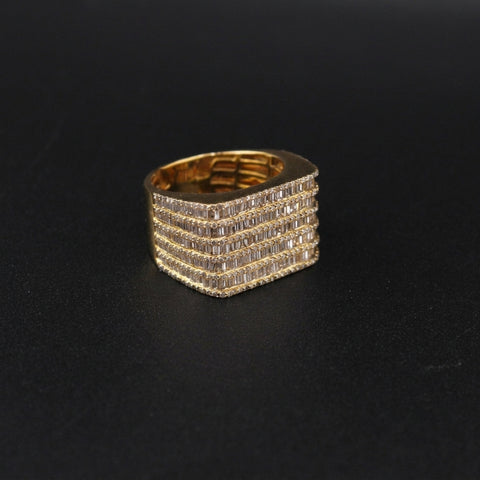 10K Yellow Gold Baguette Diamond Ring