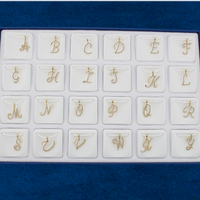 Colgantes con inicial de diamante de oro de 10 quilates auténtico (todas las letras)