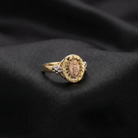 Anillo de oro de 14 quilates de la Virgen María