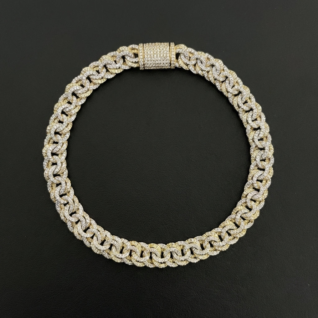 10K Diamond Chino Two Tone Bracelet 1.95 CTW
