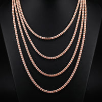 Real 10K Rose Gold 3.2mm Ice Chain