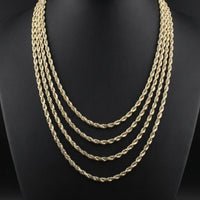Real 10K Gold 5mm Rope Chain