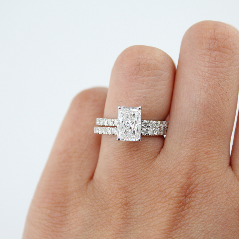 14K Diamond Engagement Ring & Band