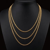 Real 10K Gold 2mm Cuban Chains