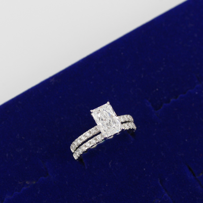 14K Diamond Engagement Ring & Band