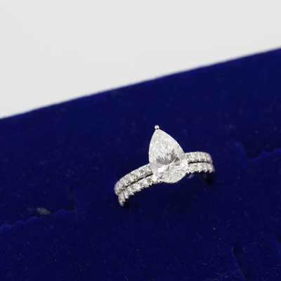 14K Diamond Engagement Ring & Band