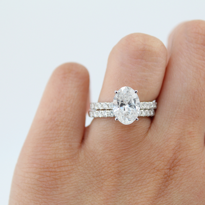 14K Diamond Engagement Ring & Band