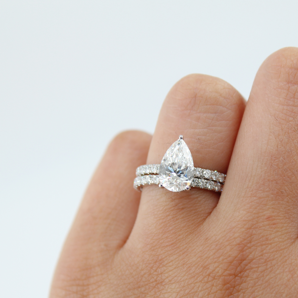 14K Diamond Engagement Ring & Band