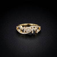 10K Gold Diamond Mom Ring 0.42 CTW
