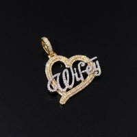 10K Diamond Wifey Pendant 0.9 CTW