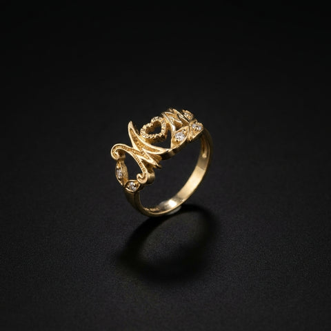 10K Gold Mom Ring