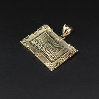 10K Gold Last Supper Square Charm