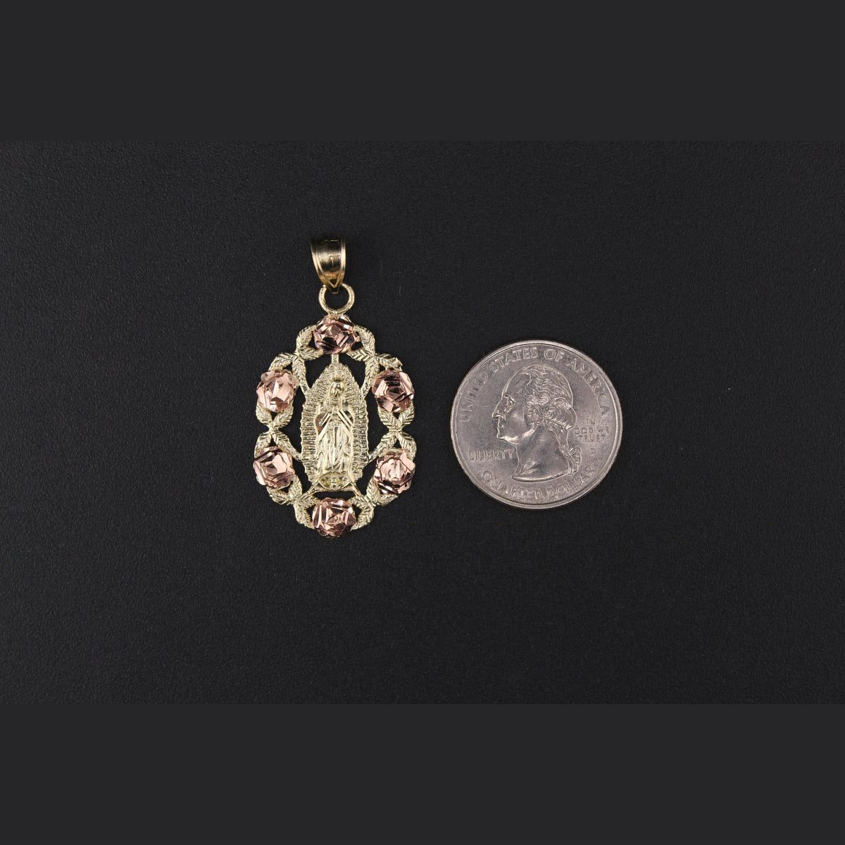 10K Virgin Mary Charm