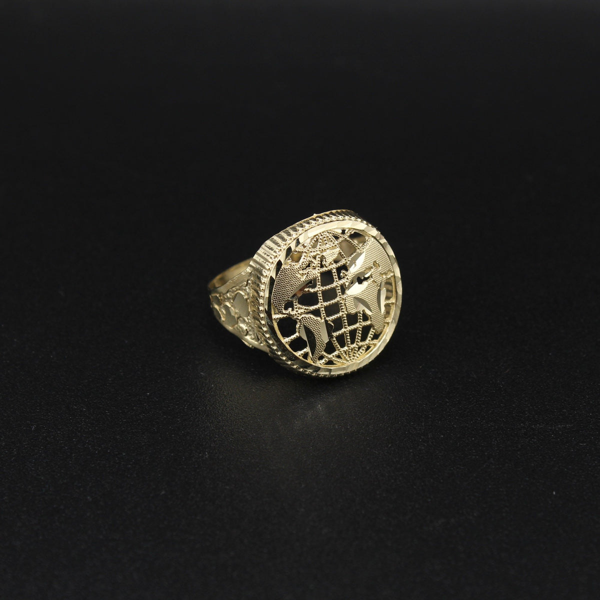 10K Gold Globe Ring