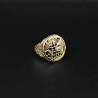 10K Gold Globe Ring