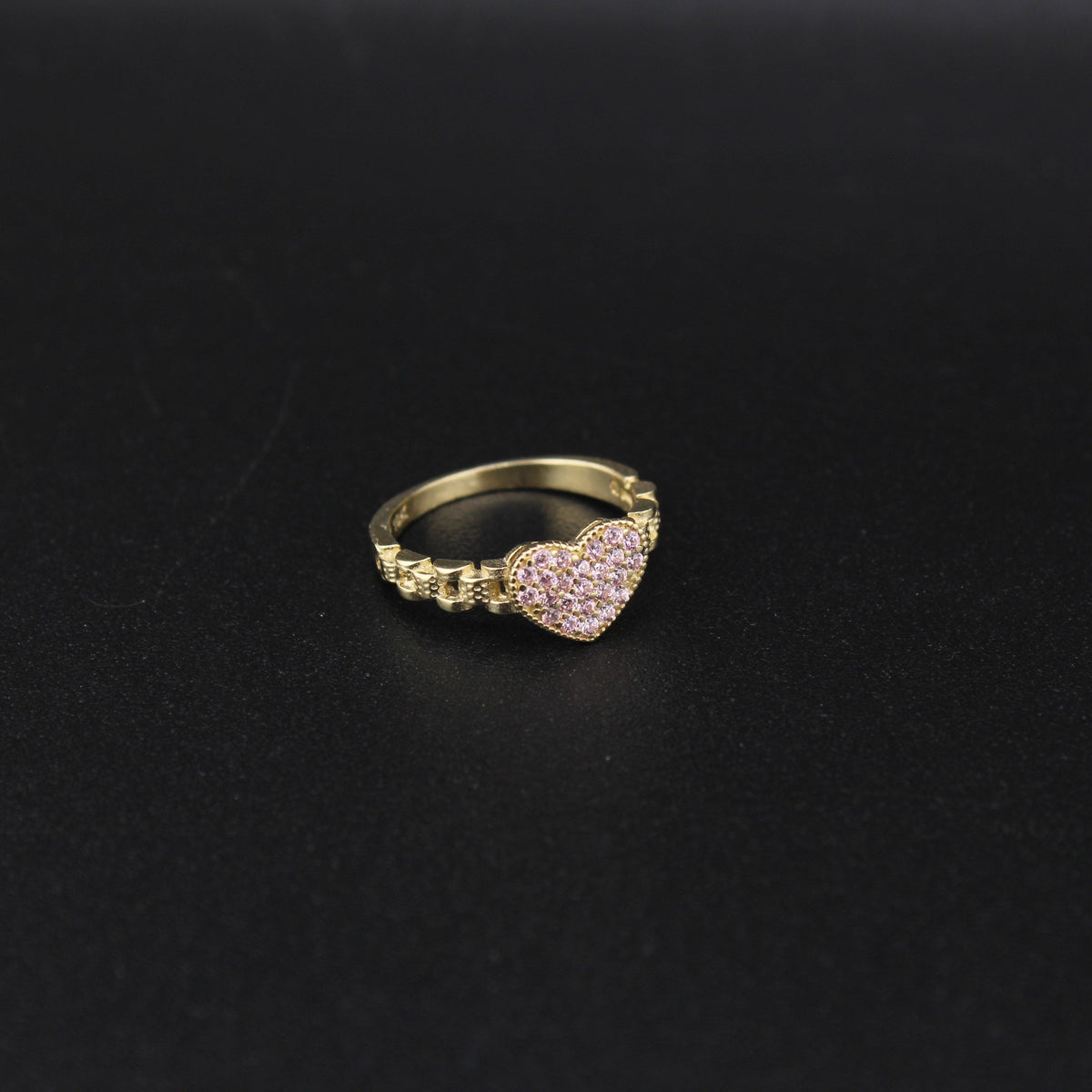 10K Pink Heart Ring