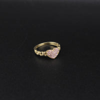 10K Pink Heart Ring