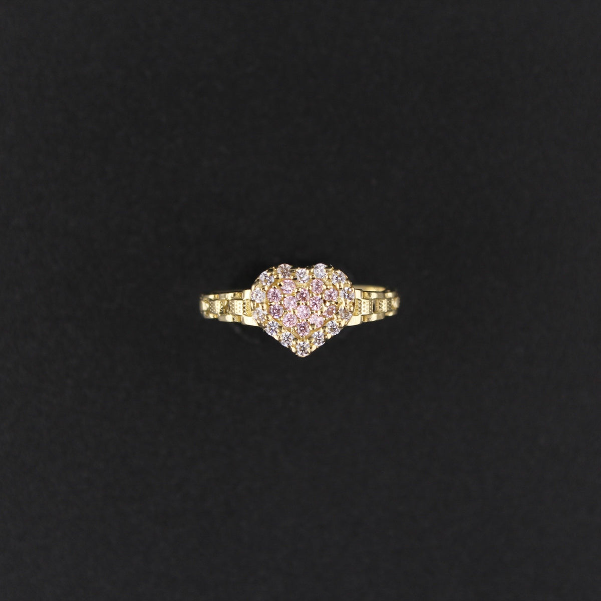 10K Heart Ring
