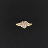 10K Heart Ring