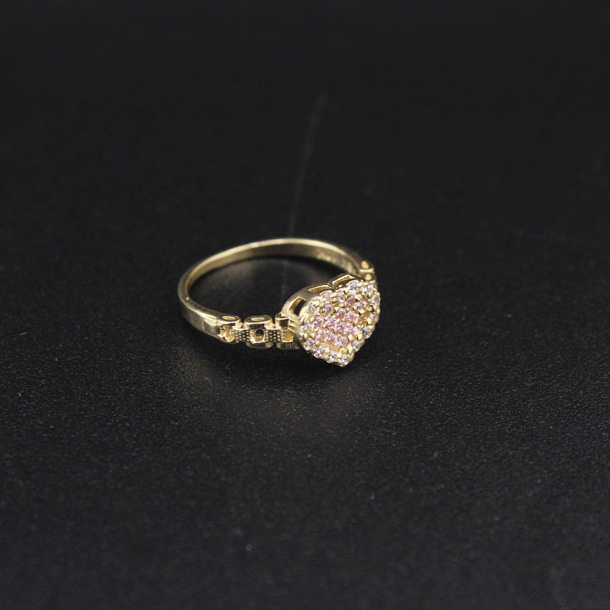 10K Heart Ring