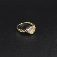10K Heart Ring