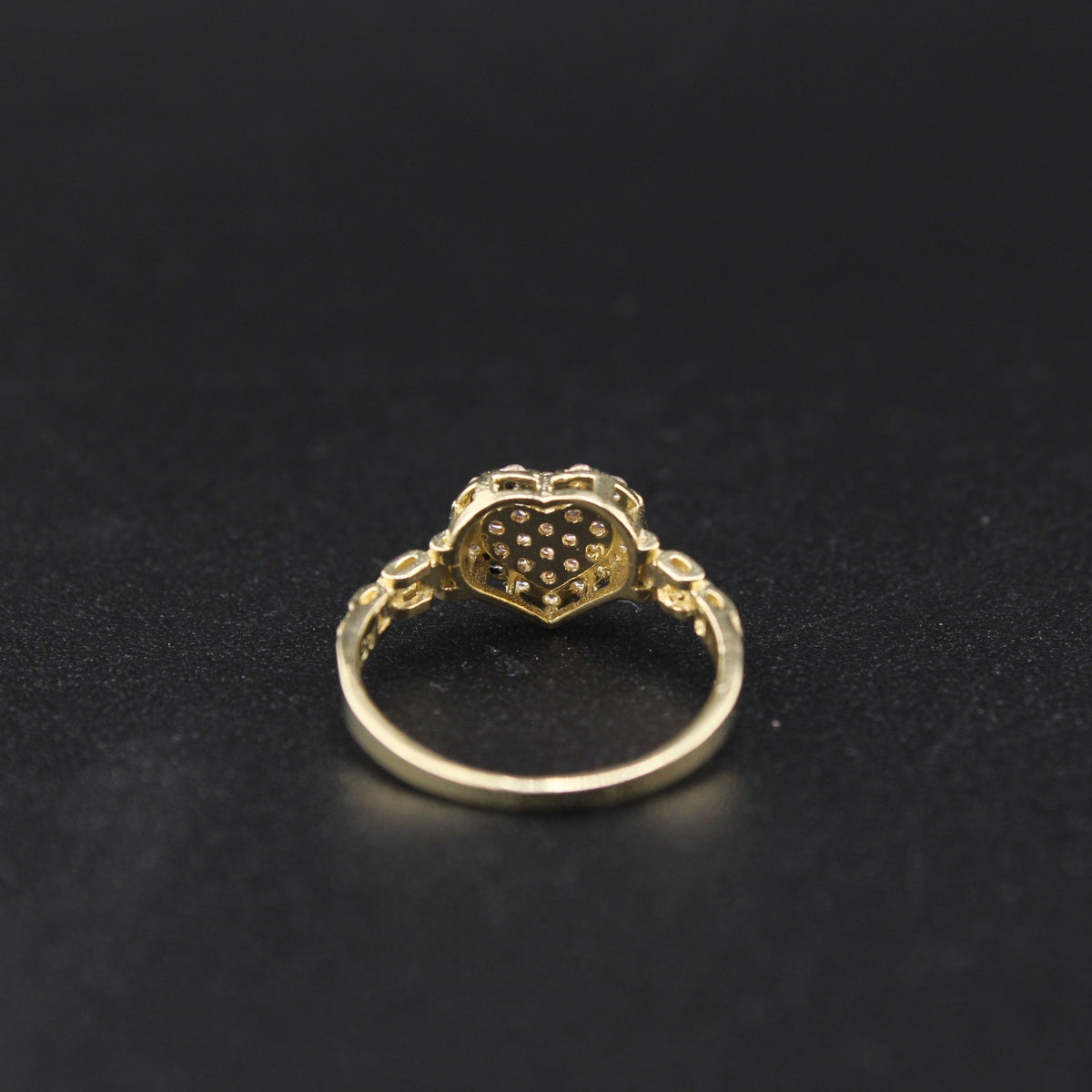 10K Heart Ring