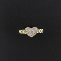 10K Heart Ring