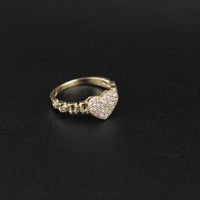 10K Heart Ring