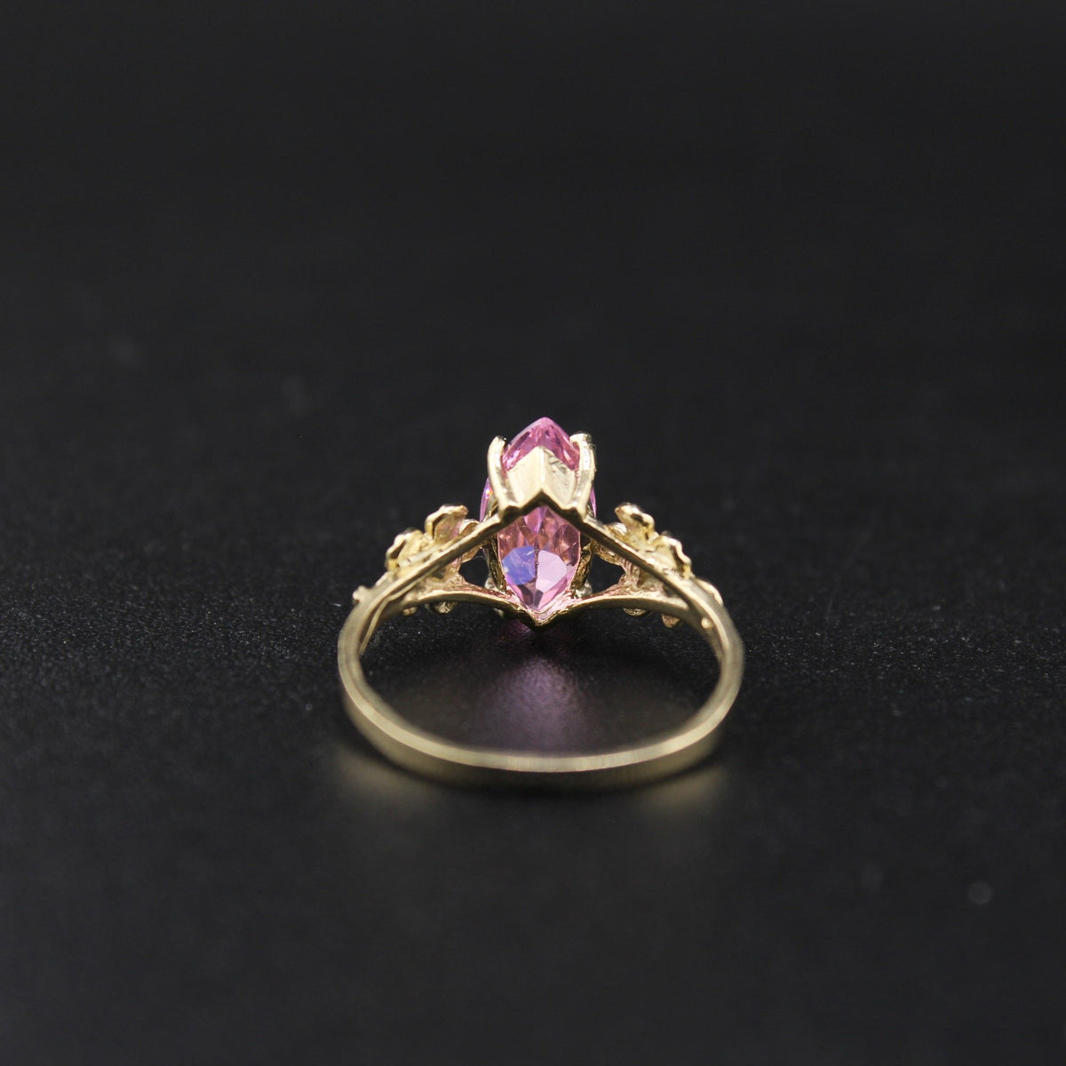 10K Marquise Pink Stone Ring