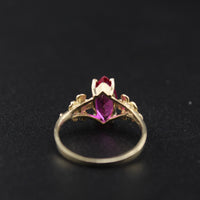 10K Marquise Dark Pink Ring