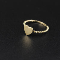 10K Heart Ring